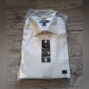 NWT Pronto Uomo ivory modern fit dress shirt
